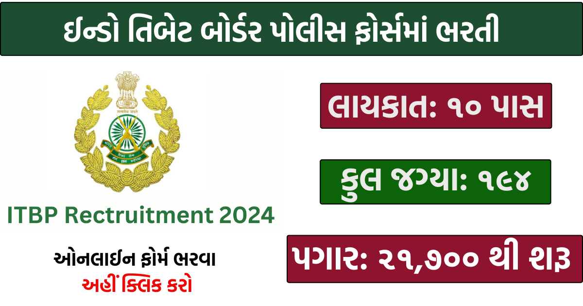 ITBP Constable Recruitment 2024